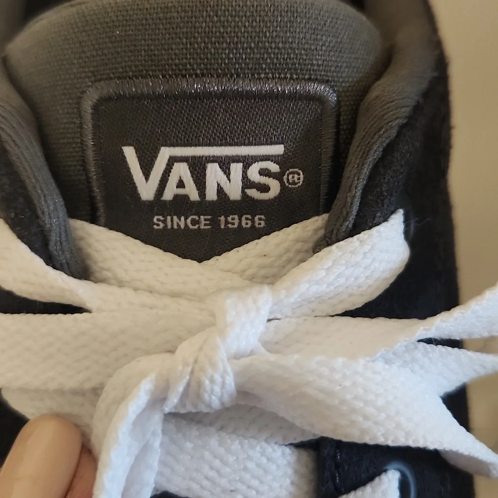 VANS Men's Charcoal and White Sneakers Size 13.